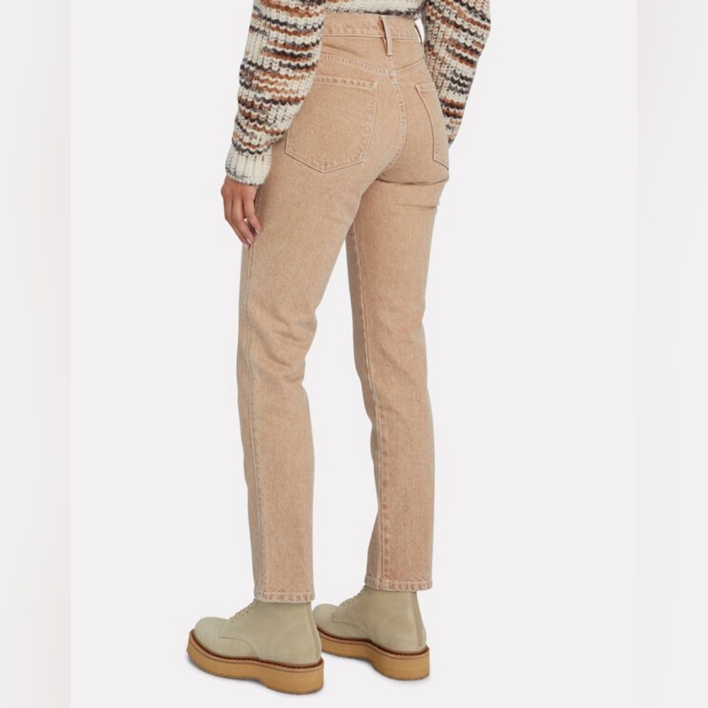 FRAME Le Sylvie Slender Straight Ultra High Rise Ankle Length NWOT Sand Wash - Picture 9 of 16